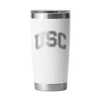 USC Trojans Yeti White Arch 20oz Rambler with Magslider Lid